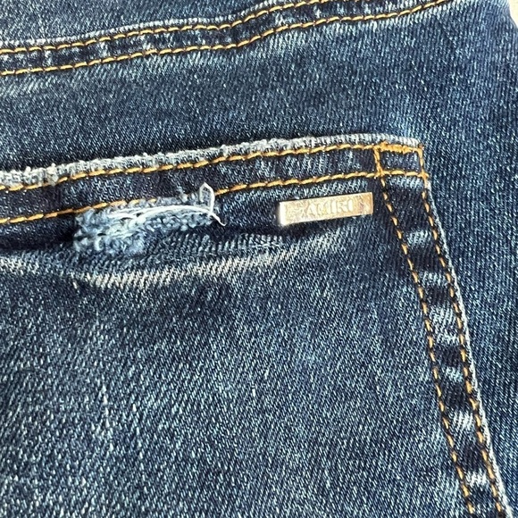AMIRI Size 34W Dark Wash Distressed Jeans Designer Authentic Denim EUC - Picture 10 of 14